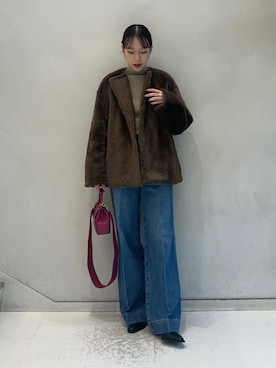 Mila Owenさん(レディース・158cm)の冬コーディネート