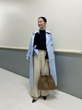 Mila Owenさん（レディース・158cm）の冬コーディネート