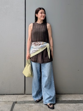 Mila Owenさん（レディース・156cm）の夏コーディネート