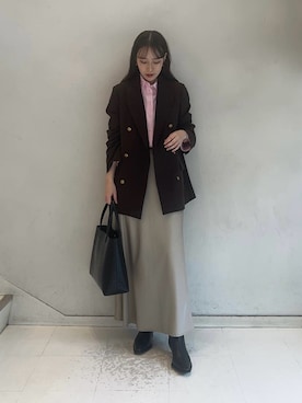 Mila Owenさん（レディース・158cm）の冬コーディネート