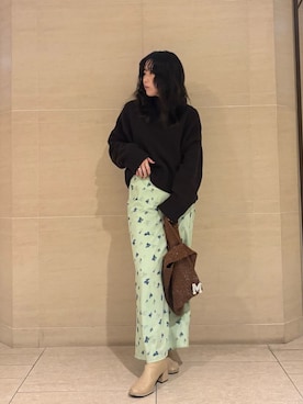 Mila Owenさん（レディース・155cm）の冬コーディネート