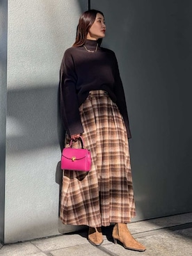 Mila Owenさん(レディース・156cm)の冬コーディネート