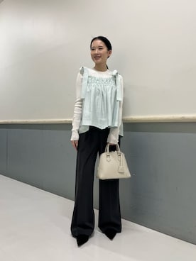 Mila Owenさん（レディース・158cm）の冬コーディネート