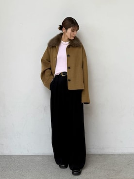 Mila Owenさん（レディース・155cm）の冬コーディネート