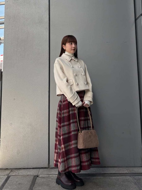 セール】ウールカシミヤショート丈ピーコート（ピーコート）｜Mila