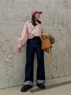 Mila Owenさん（レディース・156cm）の冬コーディネート