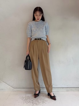 「ボリューム」｜Mila Owenさん（レディース・158cm）の春コーディネート