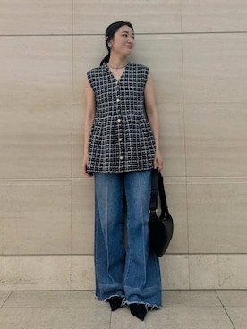 「Mila Owen（ミラオーウェン）のアイテム（イヤリング）」を使った、Mila Owenさん（レディース・156cm）の春コーディネート