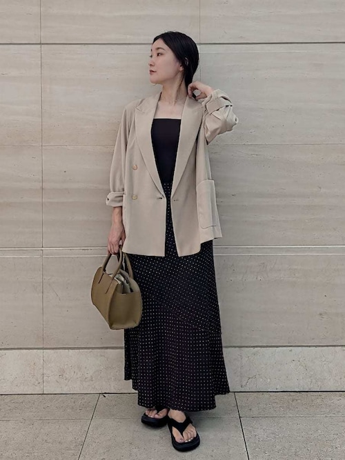 クールタッチ金釦ダブルブレストブレザー（テーラードジャケット