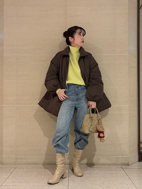 「アイテム（キーケース/キーアクセサリー）」を使った、Mila Owenさん（レディース・155cm）の冬コーディネート