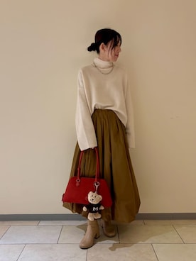 Mila Owenさん（レディース・154cm）の冬コーディネート