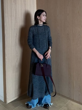 Mila Owenさん（レディース・165cm）の冬コーディネート