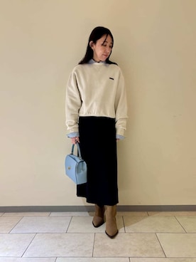 Mila Owenさん（レディース・154cm）の冬コーディネート