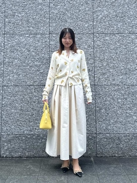 「Mila Owen（ミラオーウェン）のアイテム（スカート）」を使った、Mila Owenさん（レディース・153cm）の春コーディネート