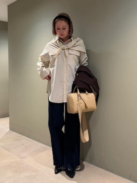 「シャツブラウス」｜Mila Owenさん（レディース・163cm）の冬コーディネート