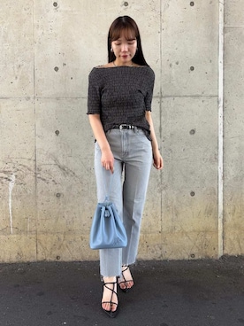 Mila Owenさん（レディース・159cm）の夏コーディネート