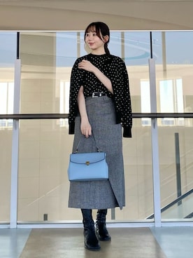 Mila Owenさん（レディース・161cm）の冬コーディネート