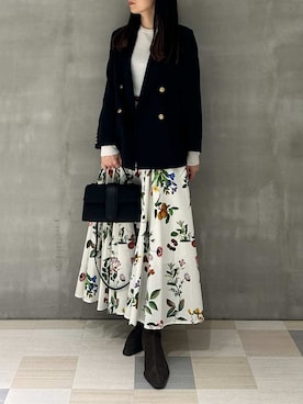 Mila Owenさん（レディース・159cm）の冬コーディネート