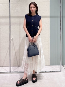 Mila Owenさん（レディース・159cm）の夏コーディネート