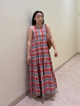 「マキシワンピース」｜Mila Owenさん（レディース・155cm）の春コーディネート