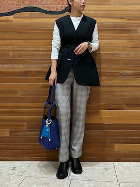 Mila Owenさん（レディース・158cm）の冬コーディネート