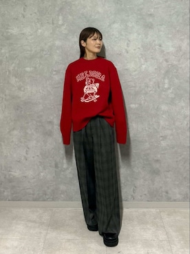 「Mila Owen（ミラオーウェン）のアイテム（ブーツ）」を使った、Mila Owenさん（レディース・155cm）の冬コーディネート