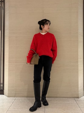 Mila Owenさん(レディース・155cm)の冬コーディネート