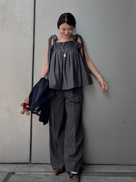 Mila Owenさん（レディース・156cm）の冬コーディネート