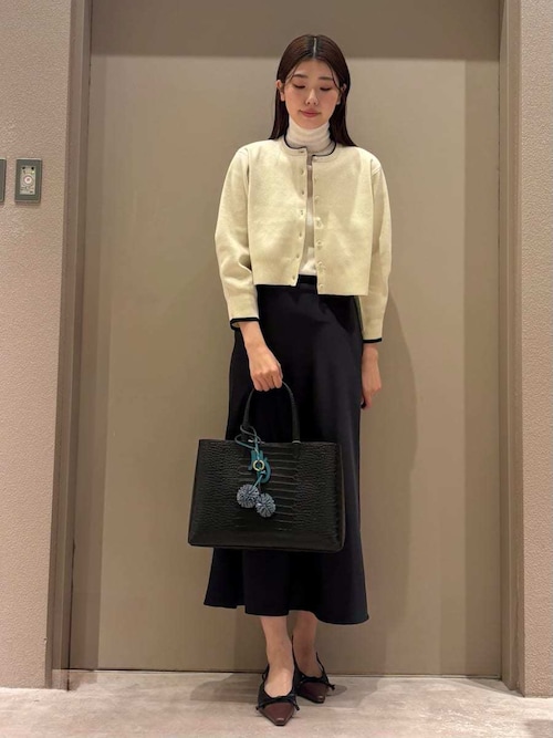 今季新作★ミラオーウェン★タートルネックリブニット税込８４７０円 シアーラメタートルネックリブニット（ニット/セーター）｜Mila Owen