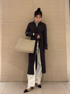 「Mila Owen（ミラオーウェン）のアイテム（Tシャツ/カットソー）」を使った、Mila Owenさん（レディース・155cm）の冬コーディネート