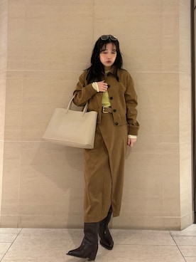 Mila Owenさん（レディース・155cm）の冬コーディネート