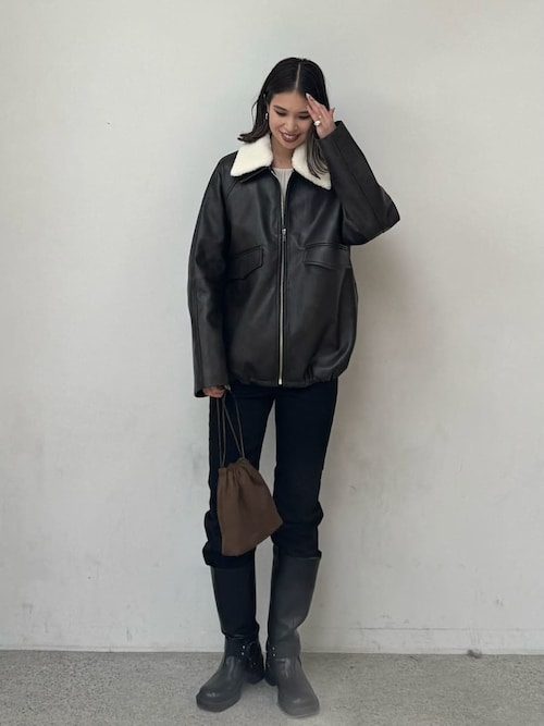 未使用品 ミラオーウェン バイカーミドルブーツ バイカーミドルブーツ（ブーツ）｜Mila Owen（ミラオーウェン