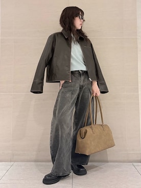 「Mila Owen（ミラオーウェン）のアイテム（ニット/セーター）」を使った、Mila Owenさん（レディース・155cm）の秋コーディネート