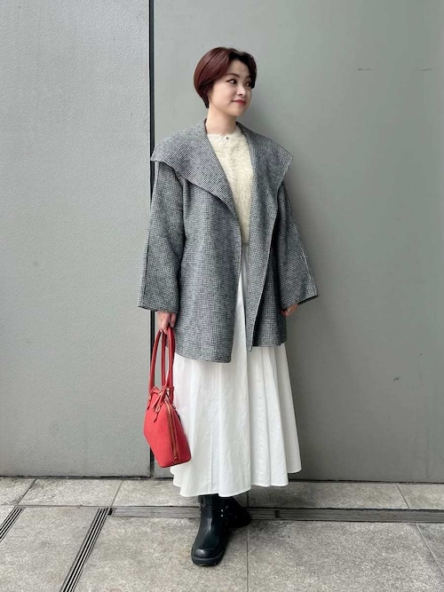 Mila Owen グレー シャギーニットカーディガン 長袖 Mila Owen グレー シャギーニットカーディガン 長袖