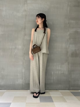 「Mila Owen（ミラオーウェン）のアイテム（つなぎ/オールインワン）」を使った、Mila Owenさん（レディース・159cm）の夏コーディネート