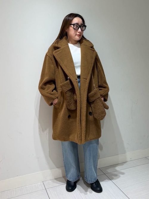 オーバーサイズボアコート（ステンカラーコート）｜Mila Owen（ミラ