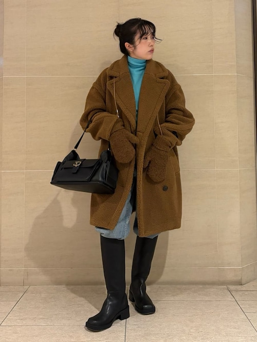 オーバーサイズボアコート（ステンカラーコート）｜Mila Owen（ミラ