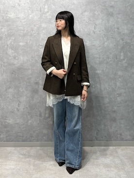 Mila Owenさん（レディース・155cm）の秋コーディネート