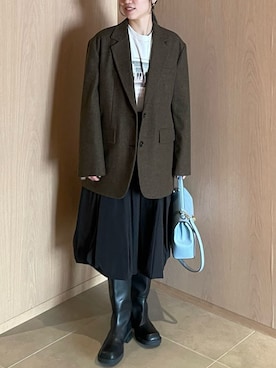 Mila Owenさん(レディース・158cm)の冬コーディネート