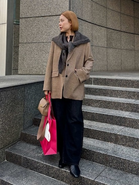 「Mila Owen（ミラオーウェン）のアイテム」を使った、Mila Owenさん（レディース・163cm）の冬コーディネート