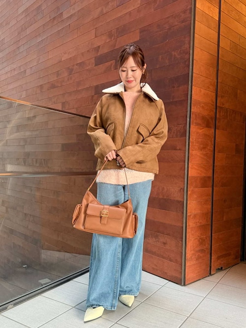 パッチポケットデザインバギーデニムパンツ（デニムパンツ）｜Mila