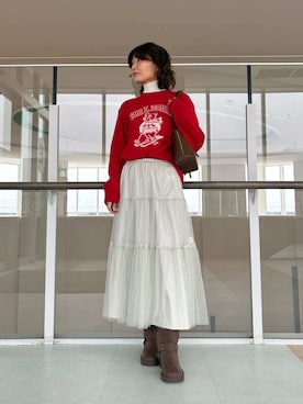 Mila Owenさん（レディース・160cm）の冬コーディネート