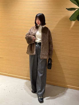 Mila Owenさん（レディース・153cm）の冬コーディネート