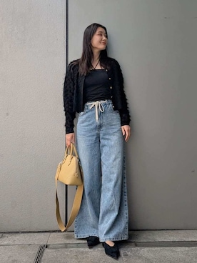 「Mila Owen（ミラオーウェン）のアイテム（イヤリング）」を使った、Mila Owenさん（レディース・156cm）の春コーディネート