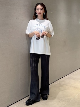 Mila Owenさん（レディース・159cm）の夏コーディネート