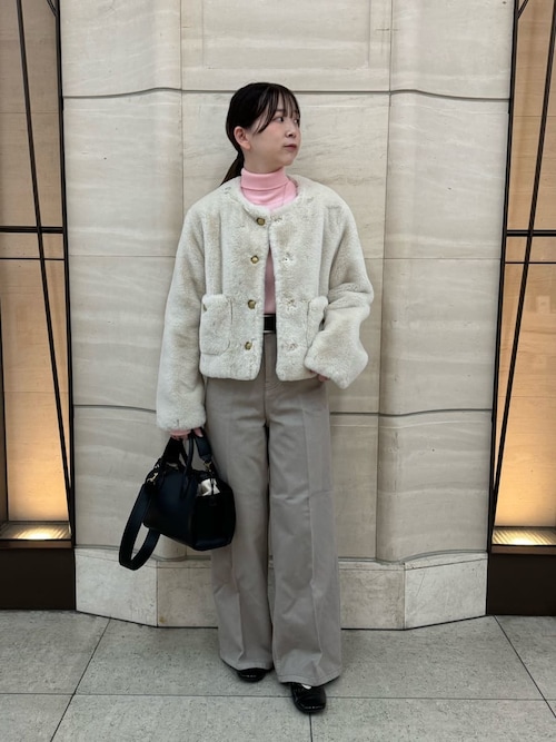 absolute　ファージャケット　M Amazon | [ミラオーウェン] 金ボタンクロップドファージャケット