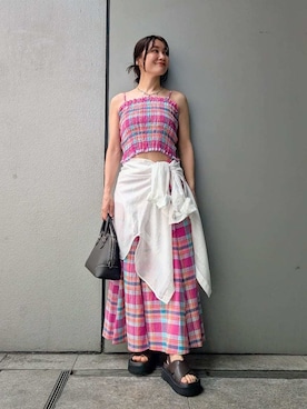 Mila Owenさん(レディース・156cm)の夏コーディネート