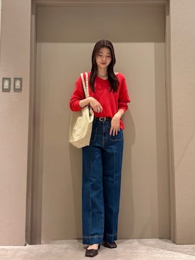Mila Owen（ミラオーウェン）の「バックスリットウールカシミヤニット