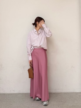 「Mila Owen（ミラオーウェン）のアイテム（スカート）」を使った、Mila Owenさん（レディース・155cm）の冬コーディネート