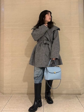 Mila Owenさん（レディース・155cm）の冬コーディネート